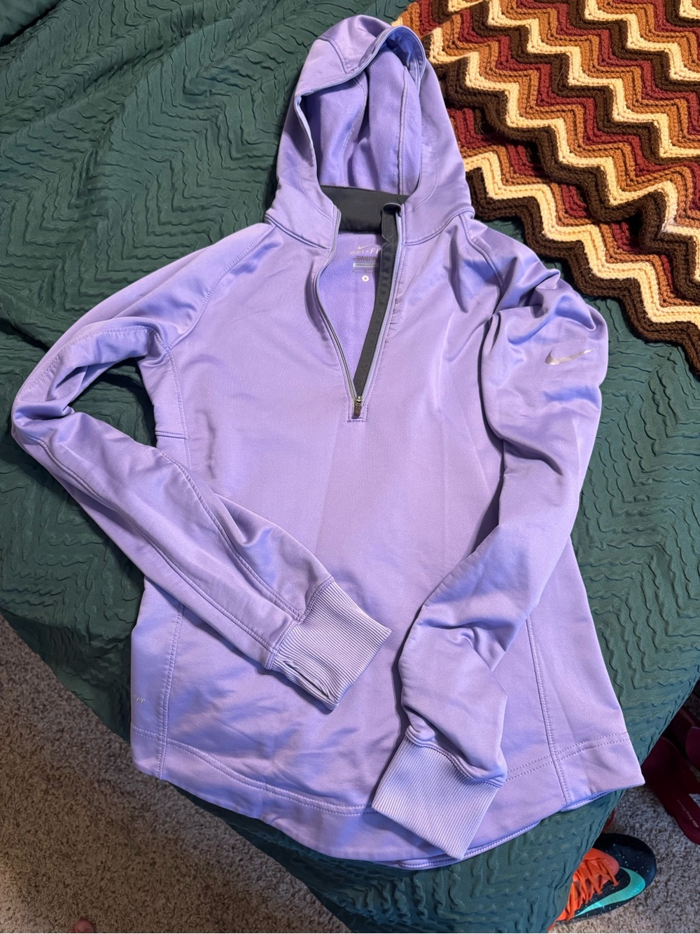 Nike Women’s Light Purple Half-Zip Hooded Pullover